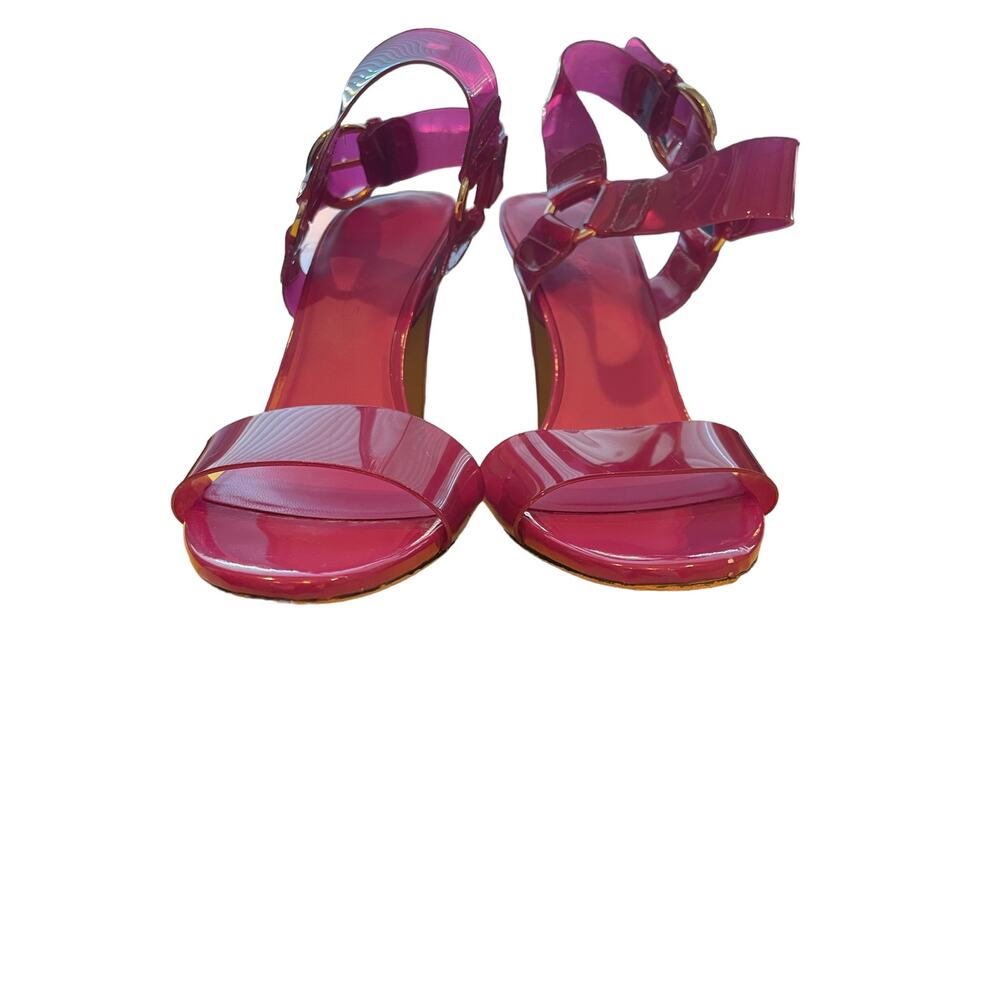 NWT Karl Lagerfeld Paris Heeled Sandal Orchid Purple 6 - Picture 2 of 11